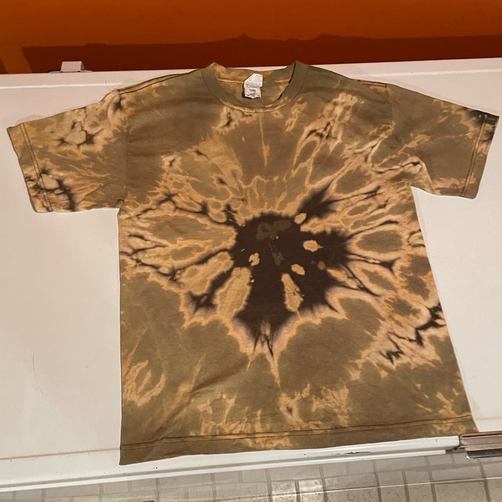 ☮️ ✌️ Army Green Acid Wash US M Awesome Radical Tee Shirt ✌️ ☮️